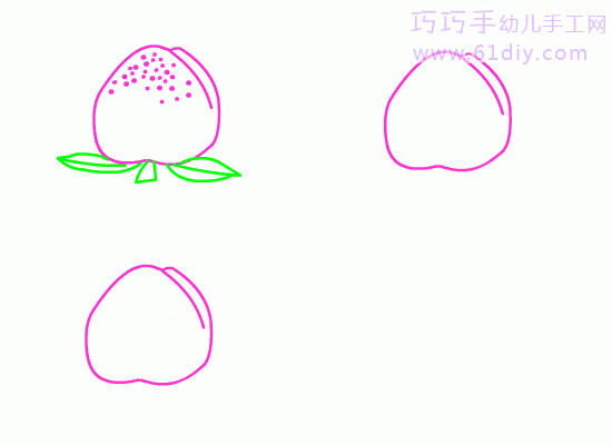 水果——桃子简笔画
