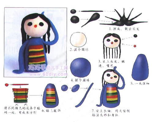 幼儿彩泥教程——藏族小姑娘