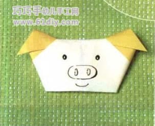 可爱小猪的折纸教程