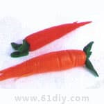 幼儿彩泥——胡萝卜