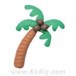 幼儿彩泥教程——椰子树