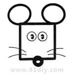 动物简笔画——老鼠（方形变变变）