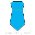 幼儿简易折纸——领带