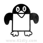 动物简笔画——企鹅（方形变变变）
