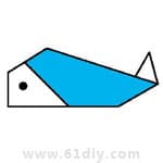 金鱼折纸方法