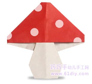 小蘑菇折纸教程（蔬菜类）