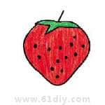 草莓的简笔画（水果类）