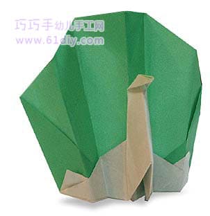 孔雀折纸（动物折纸）