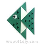 神仙鱼折法（动物折纸教程）