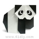 趴着的熊猫（动物折纸教程）