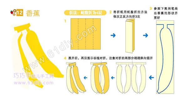 香蕉剪纸教程