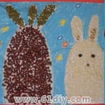 五谷贴画——兔子和萝卜