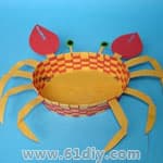 手工制作有趣的螃蟹篮子