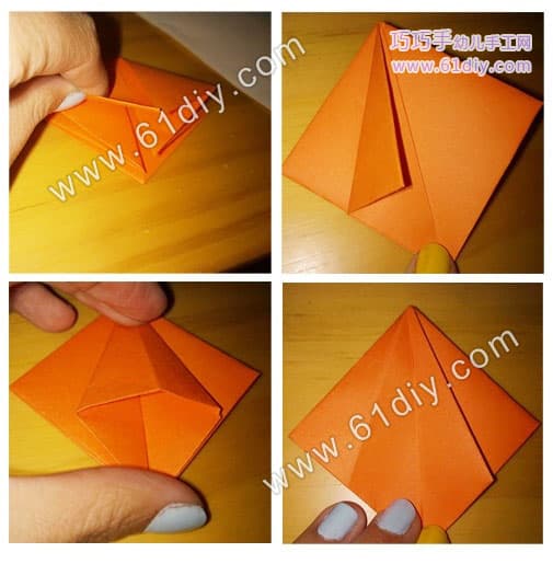 百合花折纸方法