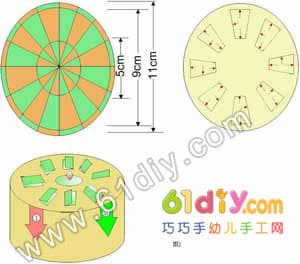 风力转分玩具手工制作