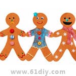 有趣的姜饼小人Gingerbread Man Paper Chain