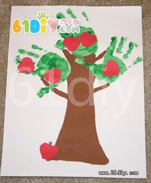 创意苹果树的画法