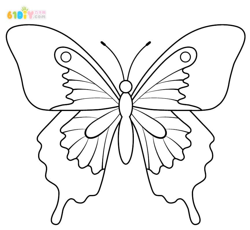 蝴蝶填色图