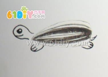 瓜子壳贴画——小乌龟