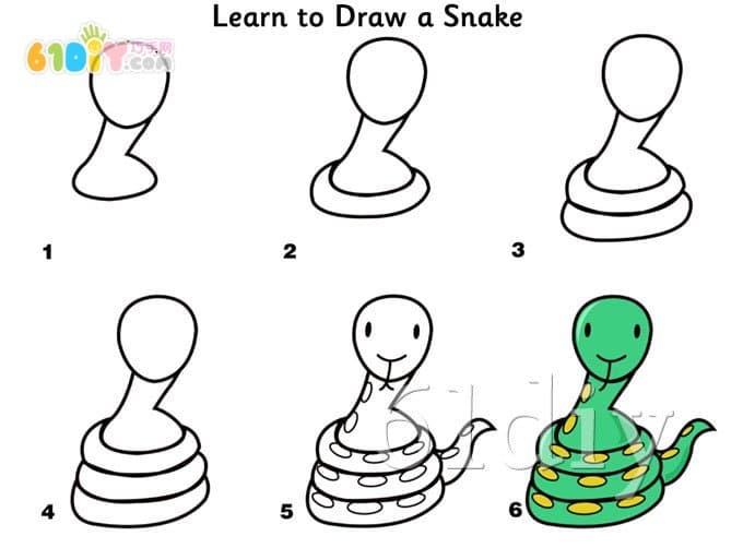 蛇的简笔画