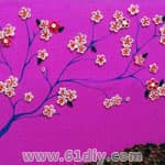衍纸手工——樱花树