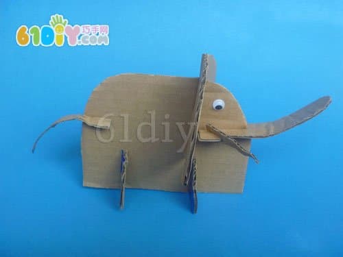 硬纸板制作立体大象