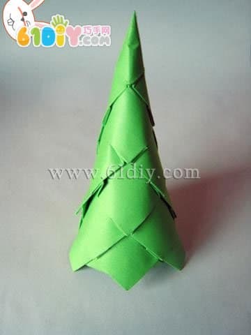 立体折纸圣诞树手工