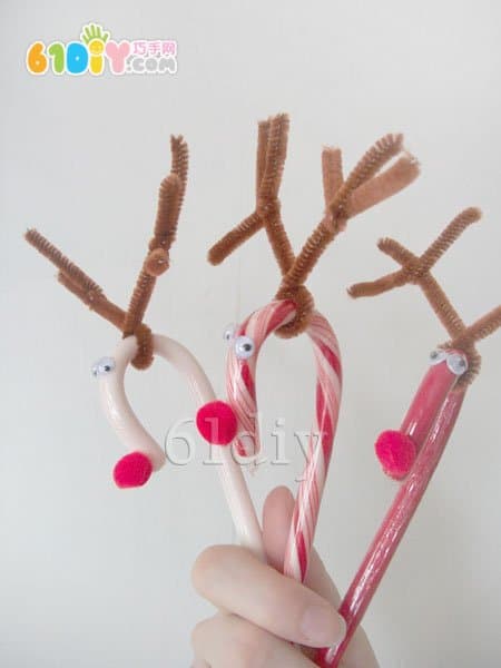 圣诞节挂饰——拐棍糖制作驯鹿