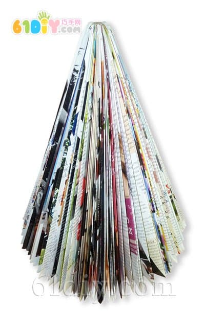 旧杂志折纸树手工