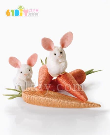 儿童复活节手工兔子
