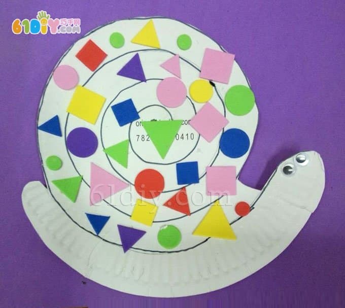 儿童手工DIY纸盘蜗牛