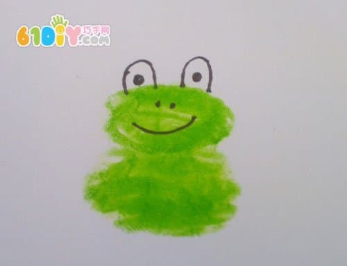 有趣的青蛙指印画