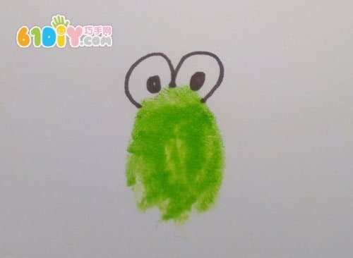 有趣的青蛙指印画