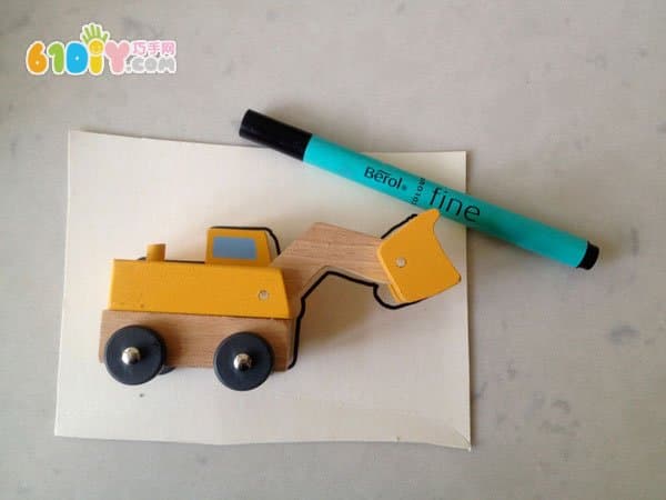画玩具汽车