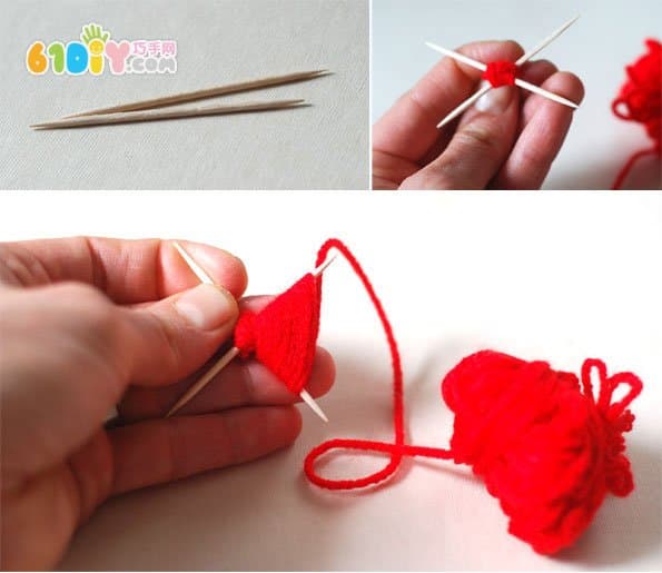 儿童DIY:毛线蝴蝶手工制作