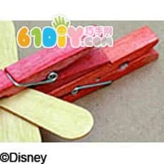 木夹子雪糕棒DIY制作蜻蜓