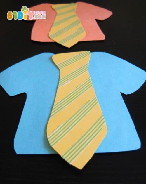 幼儿园父亲节DIY：短袖领带卡