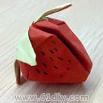 草莓折纸手工