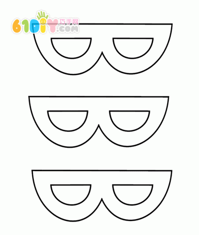 儿童制作字母B形面具