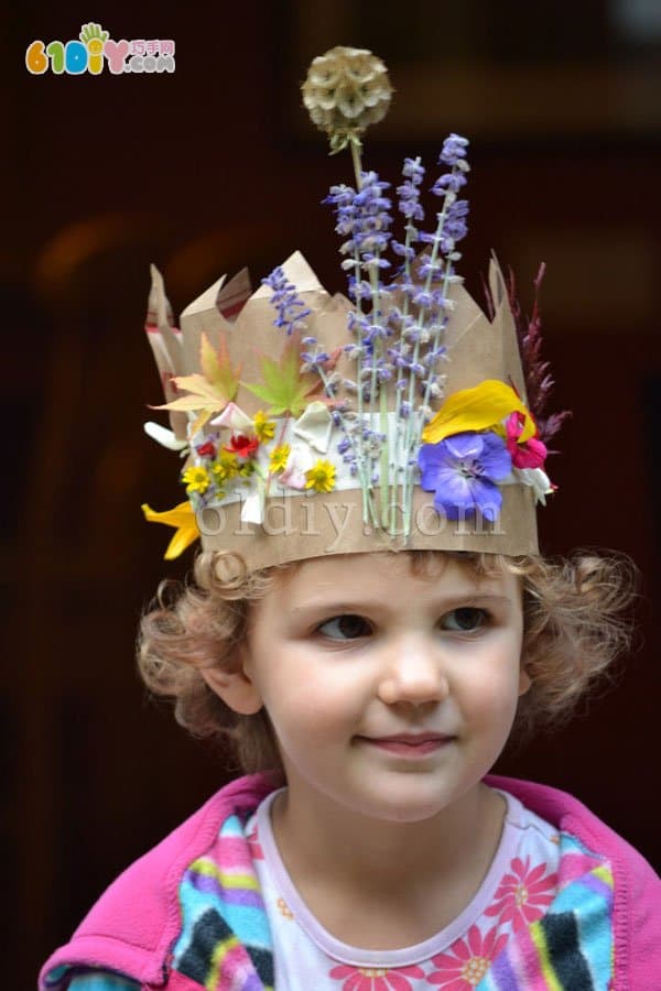 儿童手工制作鲜花皇冠