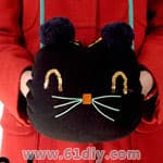 旧毛衣手工制作小猫手套包
