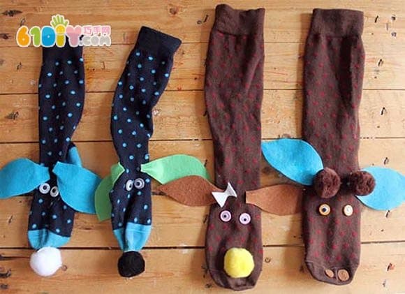 袜子制作长颈鹿手偶玩具