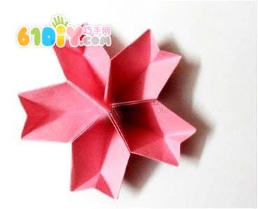 樱花花球折纸教程