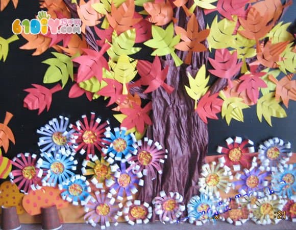 几款秋天的树主题墙
