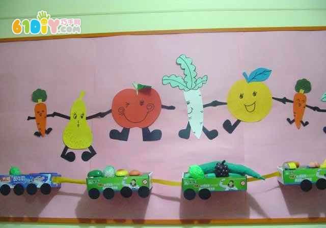 幼儿园主题墙：秋天的水果