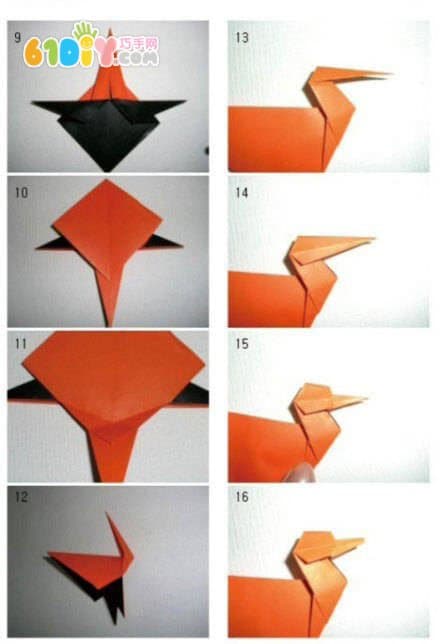 立体小鸭子折纸