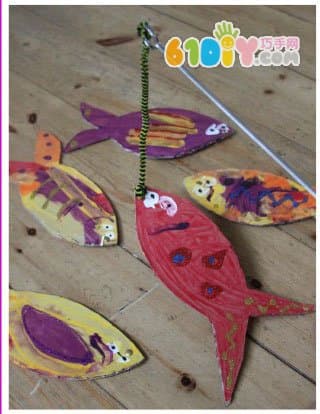 幼儿园玩教具制作：钓鱼玩具