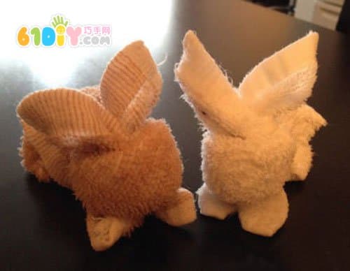 毛巾兔折法