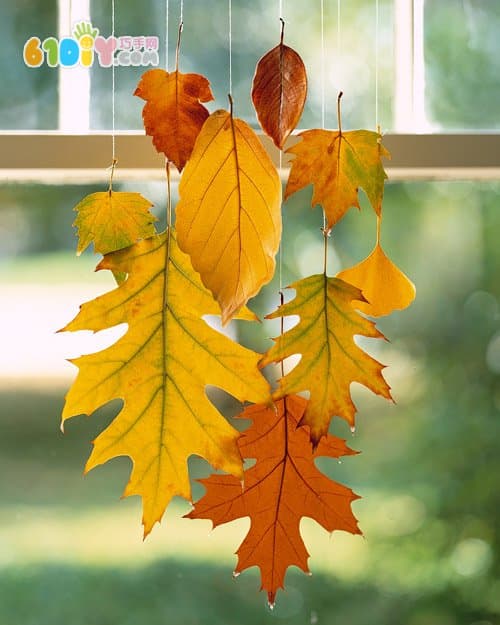秋天制作树叶挂饰