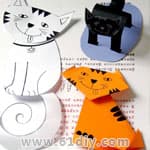 三款可爱的立体小猫手工制作